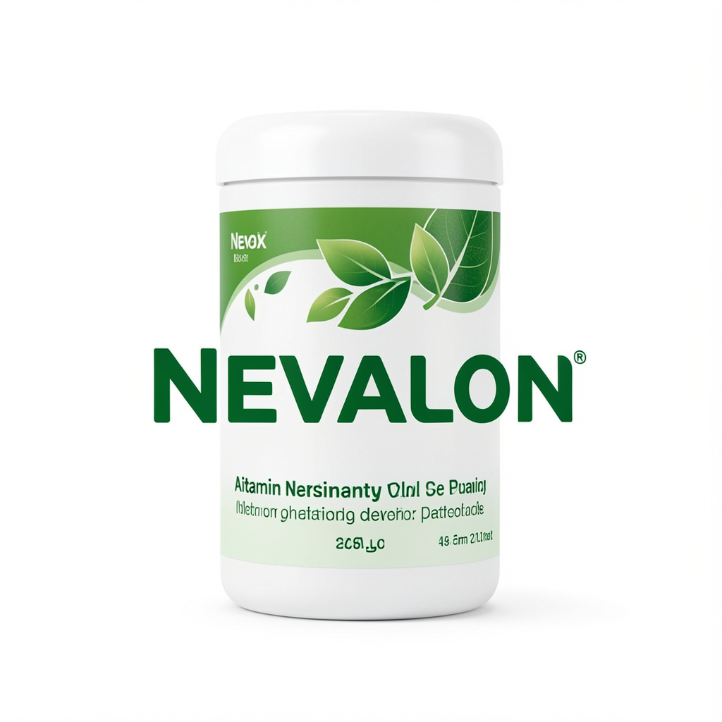 Nevalon natural supplement, 60 plant-based capsules in sleek packaging